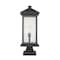 Z-Lite Portland 1 Light Outdoor Pier Mounted Fixture, Oil Rubbed Bronze & Clear Beveled 531PHBXLS-SQPM-ORB - alternate 1